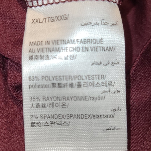 Alfani stretch long-sleeve V-neck deep red - Picture 14 of 16